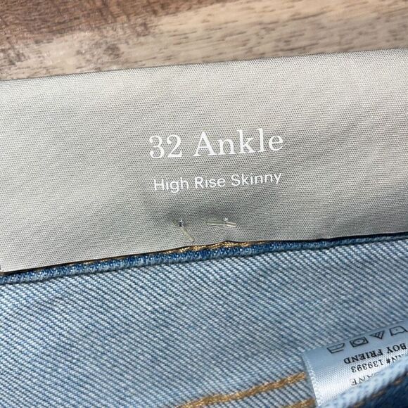 Everlane Womens High Rise Skinny Ankle Boyfriend Jeans Light Wash Size 32 NWT - Picture 7 of 11